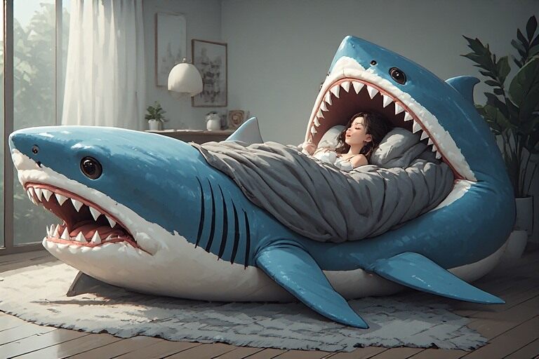 The Shark Bed That “Eats” You at Night and Wakes You Up in the Morning